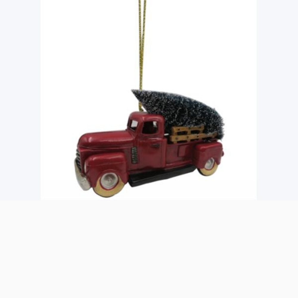 Red truck ornament